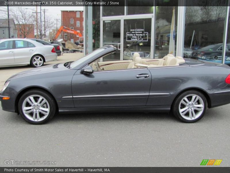 Steel Grey Metallic / Stone 2008 Mercedes-Benz CLK 350 Cabriolet