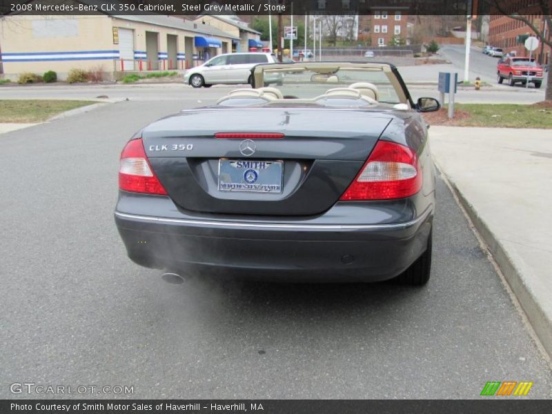Steel Grey Metallic / Stone 2008 Mercedes-Benz CLK 350 Cabriolet