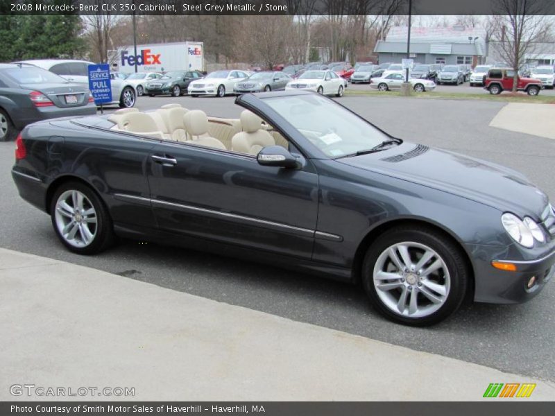 Steel Grey Metallic / Stone 2008 Mercedes-Benz CLK 350 Cabriolet