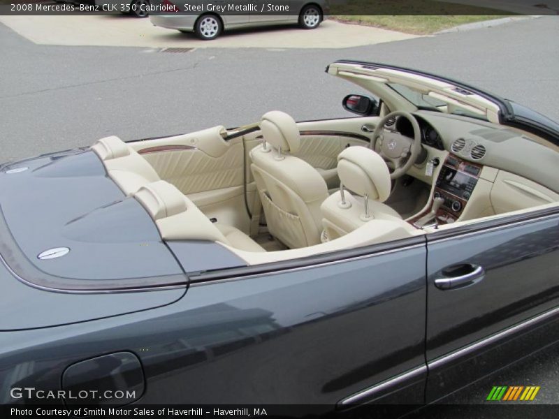 Steel Grey Metallic / Stone 2008 Mercedes-Benz CLK 350 Cabriolet