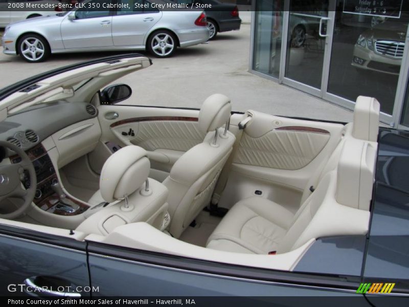 Steel Grey Metallic / Stone 2008 Mercedes-Benz CLK 350 Cabriolet