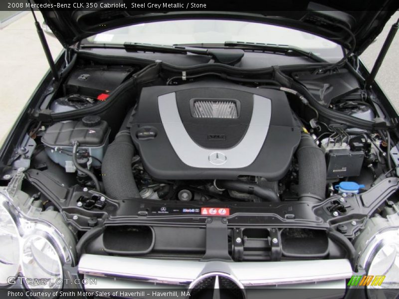 Steel Grey Metallic / Stone 2008 Mercedes-Benz CLK 350 Cabriolet
