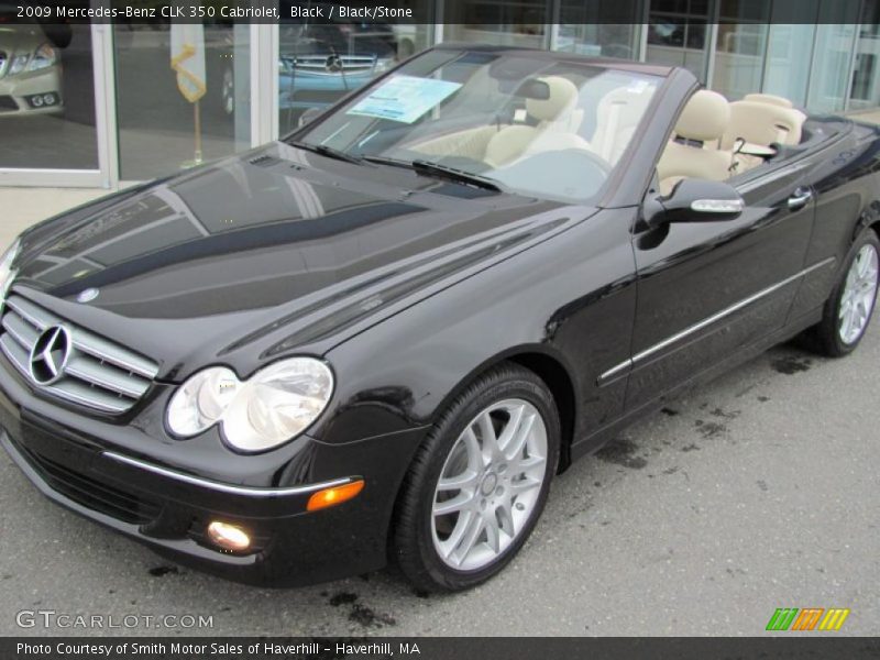 Black / Black/Stone 2009 Mercedes-Benz CLK 350 Cabriolet