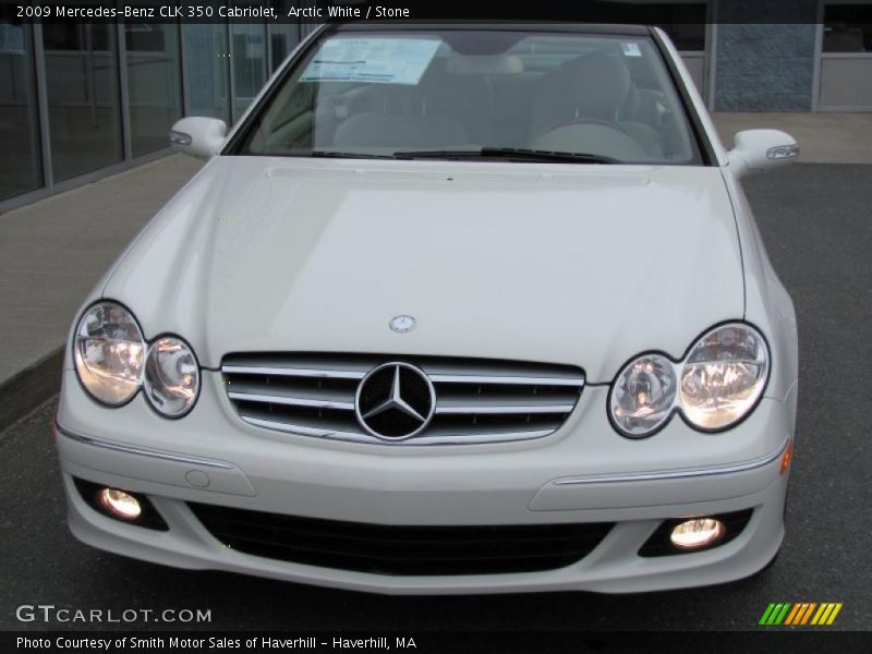 Arctic White / Stone 2009 Mercedes-Benz CLK 350 Cabriolet