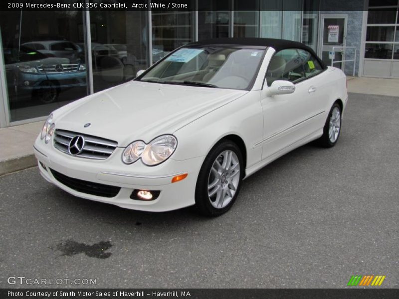 Arctic White / Stone 2009 Mercedes-Benz CLK 350 Cabriolet