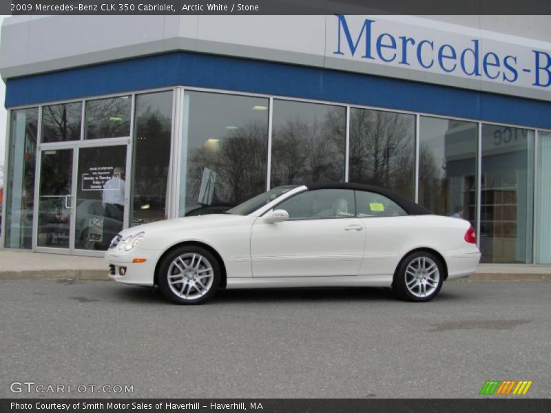 Arctic White / Stone 2009 Mercedes-Benz CLK 350 Cabriolet