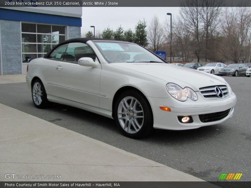 Arctic White / Stone 2009 Mercedes-Benz CLK 350 Cabriolet