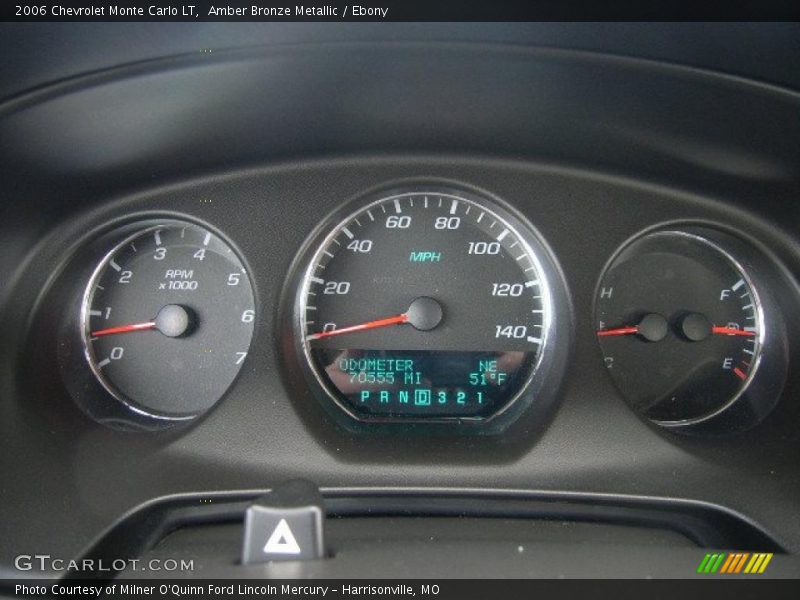 Amber Bronze Metallic / Ebony 2006 Chevrolet Monte Carlo LT