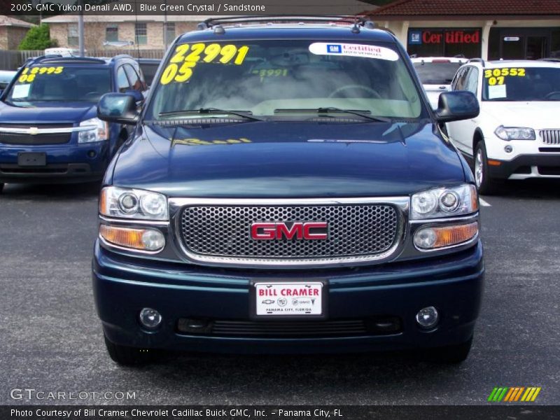 Blue Green Crystal / Sandstone 2005 GMC Yukon Denali AWD