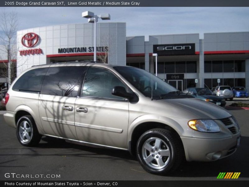 Linen Gold Metallic / Medium Slate Gray 2005 Dodge Grand Caravan SXT