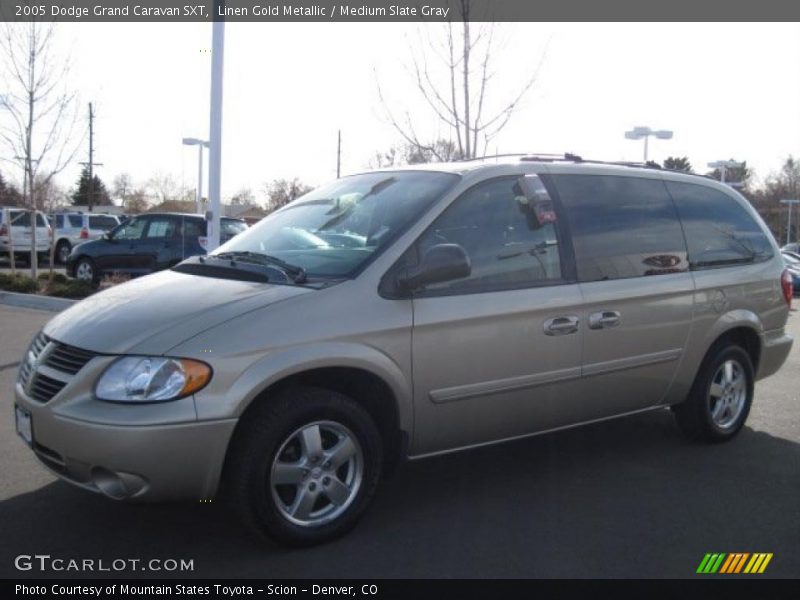 Linen Gold Metallic / Medium Slate Gray 2005 Dodge Grand Caravan SXT