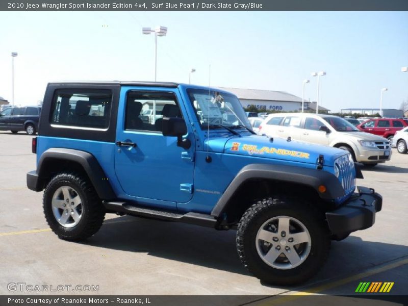 Surf Blue Pearl / Dark Slate Gray/Blue 2010 Jeep Wrangler Sport Islander Edition 4x4