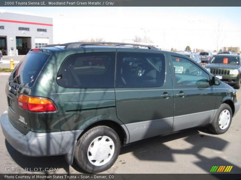 Woodland Pearl Green Metallic / Gray 2000 Toyota Sienna LE