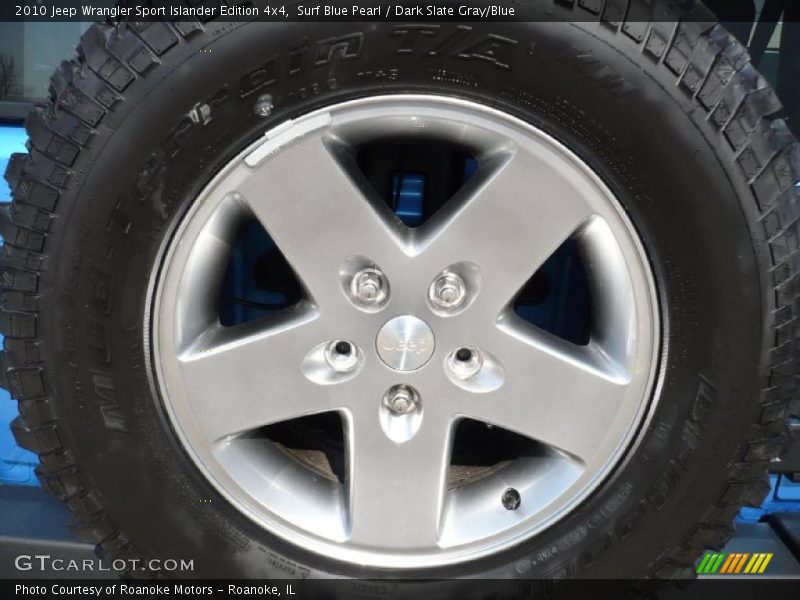 Surf Blue Pearl / Dark Slate Gray/Blue 2010 Jeep Wrangler Sport Islander Edition 4x4