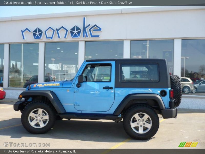 Surf Blue Pearl / Dark Slate Gray/Blue 2010 Jeep Wrangler Sport Islander Edition 4x4