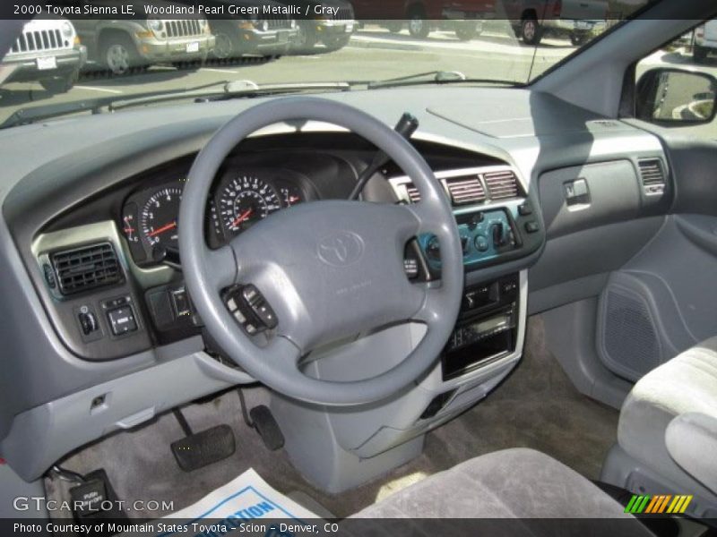 Woodland Pearl Green Metallic / Gray 2000 Toyota Sienna LE