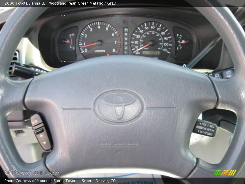 Woodland Pearl Green Metallic / Gray 2000 Toyota Sienna LE