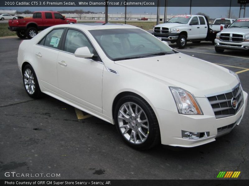 White Diamond Tricoat / Cashmere/Cocoa 2010 Cadillac CTS 3.6 Premium Sedan