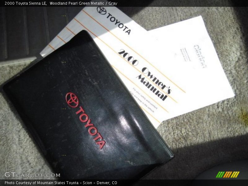 Woodland Pearl Green Metallic / Gray 2000 Toyota Sienna LE