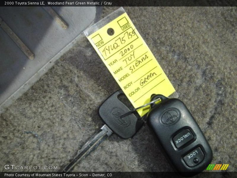 Woodland Pearl Green Metallic / Gray 2000 Toyota Sienna LE