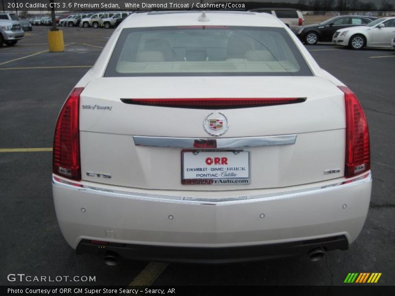 White Diamond Tricoat / Cashmere/Cocoa 2010 Cadillac CTS 3.6 Premium Sedan