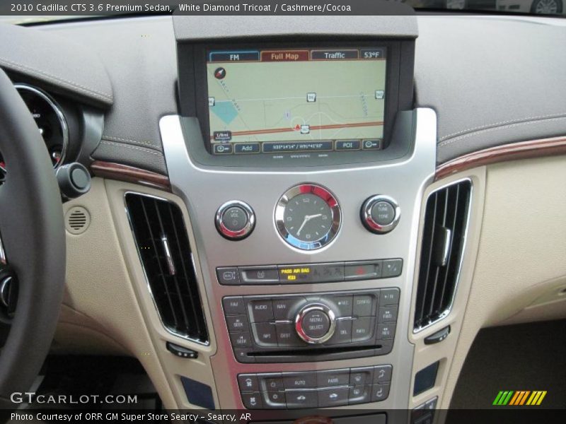 White Diamond Tricoat / Cashmere/Cocoa 2010 Cadillac CTS 3.6 Premium Sedan
