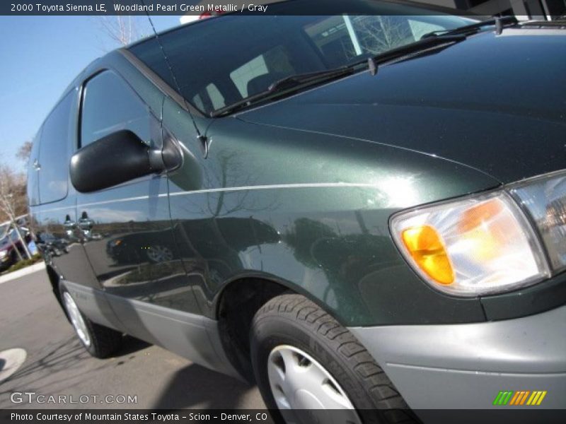 Woodland Pearl Green Metallic / Gray 2000 Toyota Sienna LE