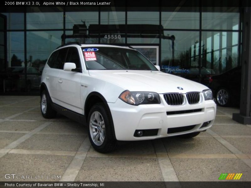 Alpine White / Black Montana Leather 2006 BMW X3 3.0i