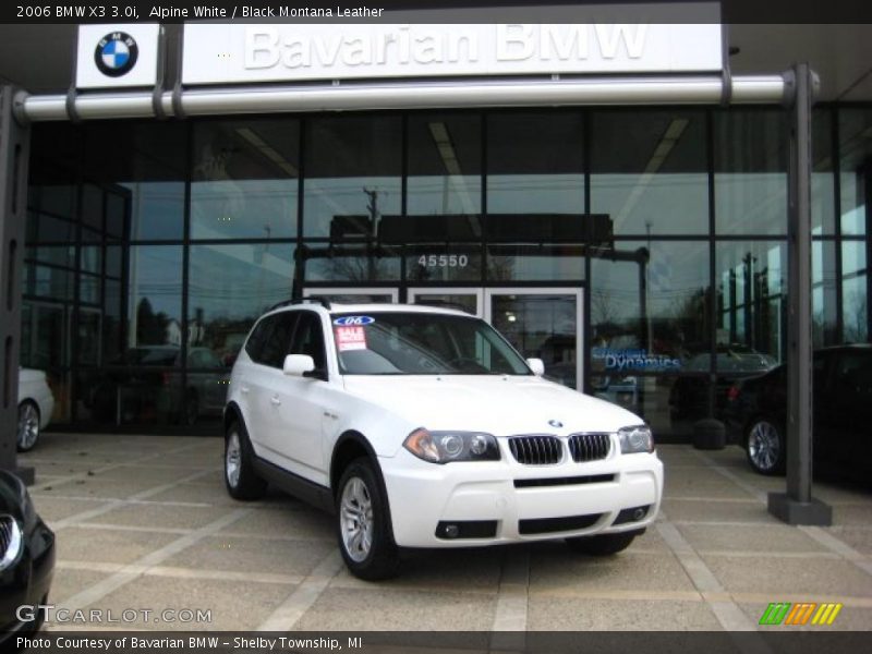 Alpine White / Black Montana Leather 2006 BMW X3 3.0i