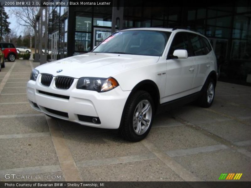Alpine White / Black Montana Leather 2006 BMW X3 3.0i