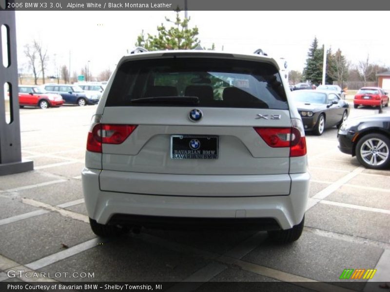 Alpine White / Black Montana Leather 2006 BMW X3 3.0i