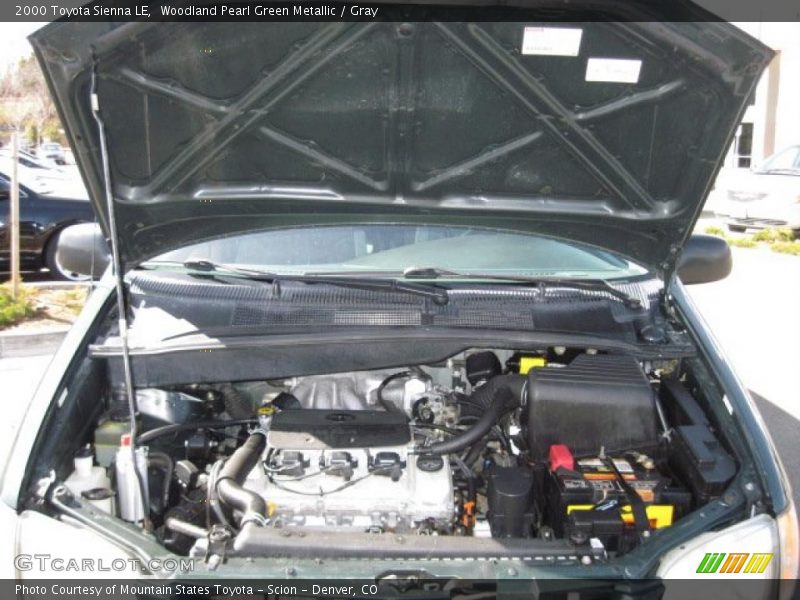 Woodland Pearl Green Metallic / Gray 2000 Toyota Sienna LE