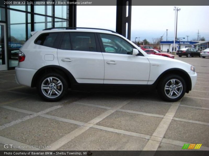 Alpine White / Black Montana Leather 2006 BMW X3 3.0i