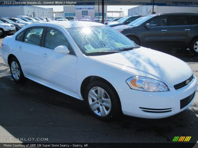 Summit White / Neutral 2010 Chevrolet Impala LS