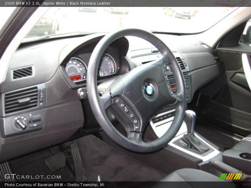 Alpine White / Black Montana Leather 2006 BMW X3 3.0i