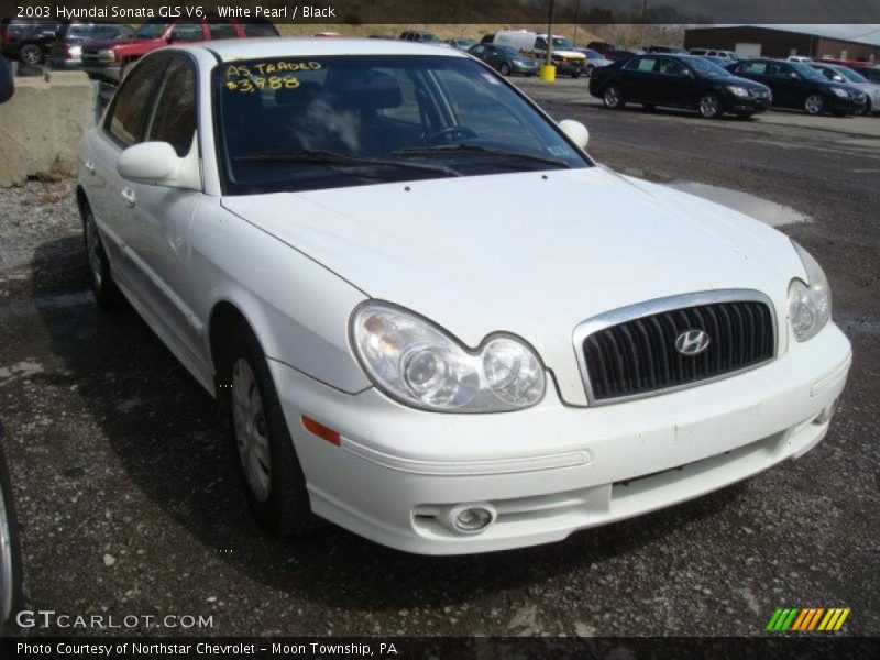 White Pearl / Black 2003 Hyundai Sonata GLS V6