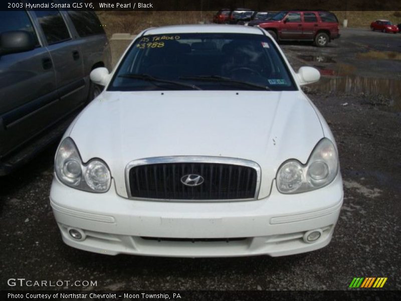 White Pearl / Black 2003 Hyundai Sonata GLS V6