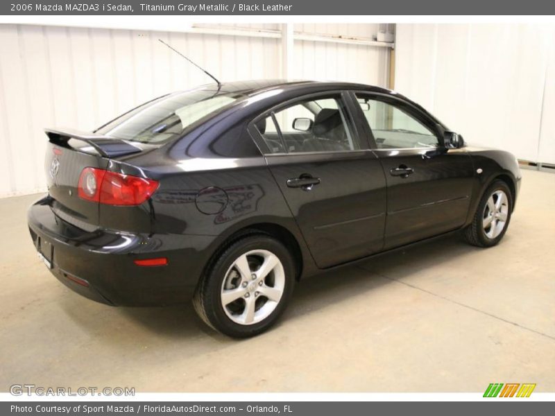 Titanium Gray Metallic / Black Leather 2006 Mazda MAZDA3 i Sedan