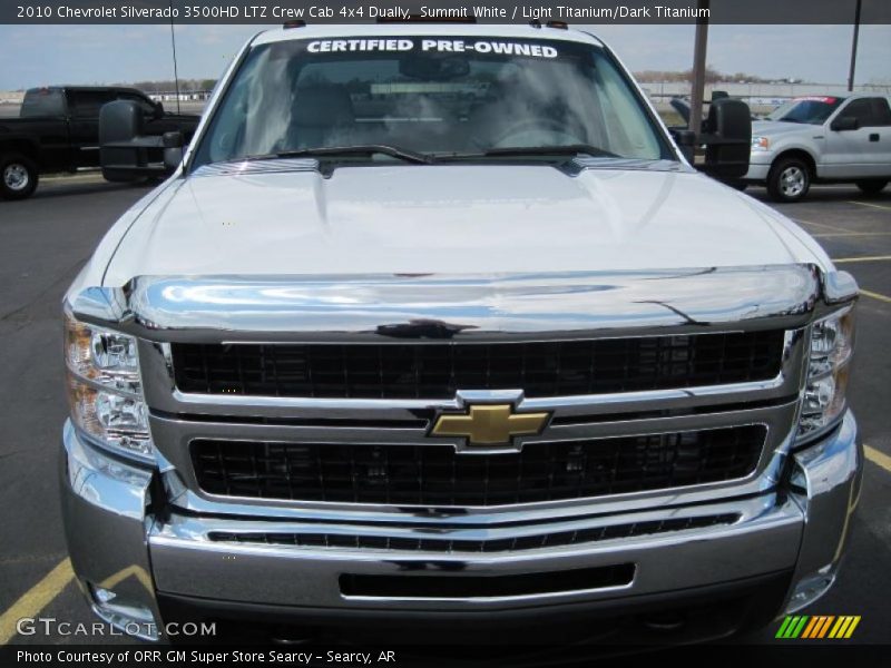 Summit White / Light Titanium/Dark Titanium 2010 Chevrolet Silverado 3500HD LTZ Crew Cab 4x4 Dually
