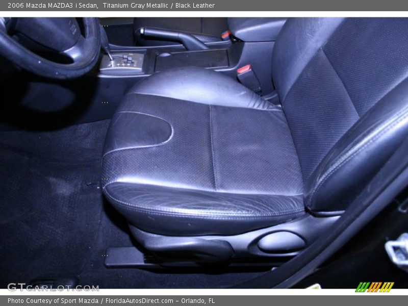 Titanium Gray Metallic / Black Leather 2006 Mazda MAZDA3 i Sedan