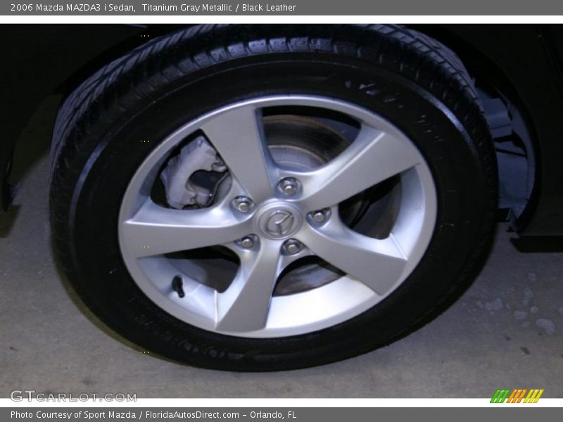 Titanium Gray Metallic / Black Leather 2006 Mazda MAZDA3 i Sedan