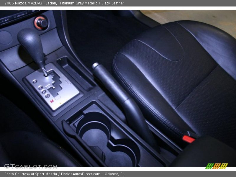 Titanium Gray Metallic / Black Leather 2006 Mazda MAZDA3 i Sedan
