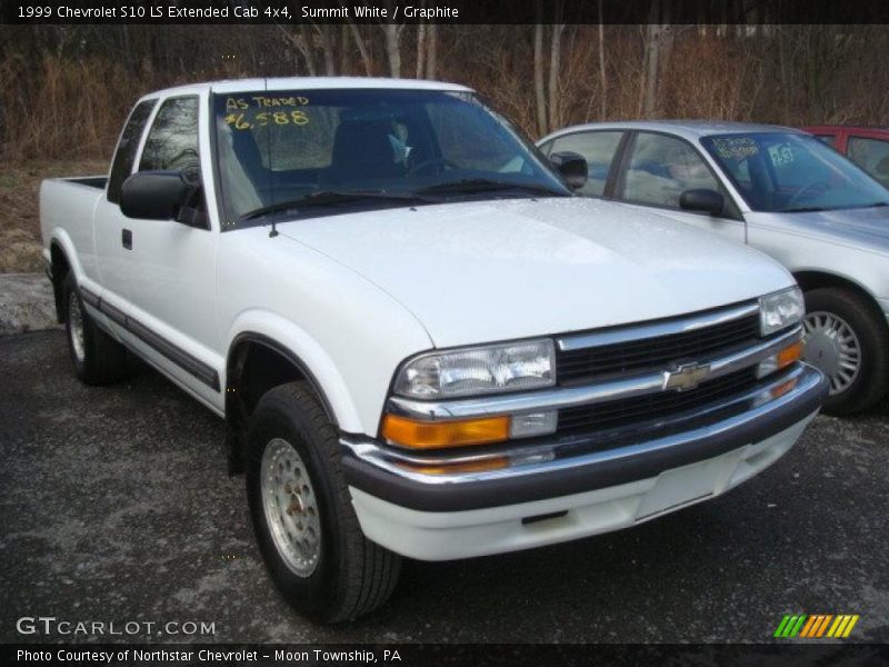 Summit White / Graphite 1999 Chevrolet S10 LS Extended Cab 4x4