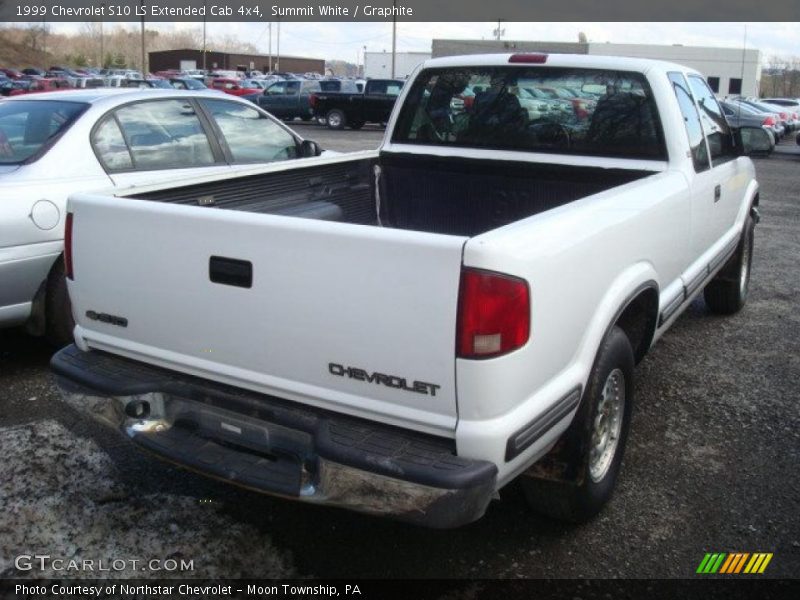 Summit White / Graphite 1999 Chevrolet S10 LS Extended Cab 4x4