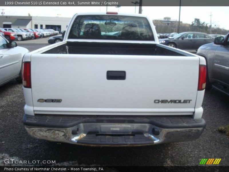 Summit White / Graphite 1999 Chevrolet S10 LS Extended Cab 4x4