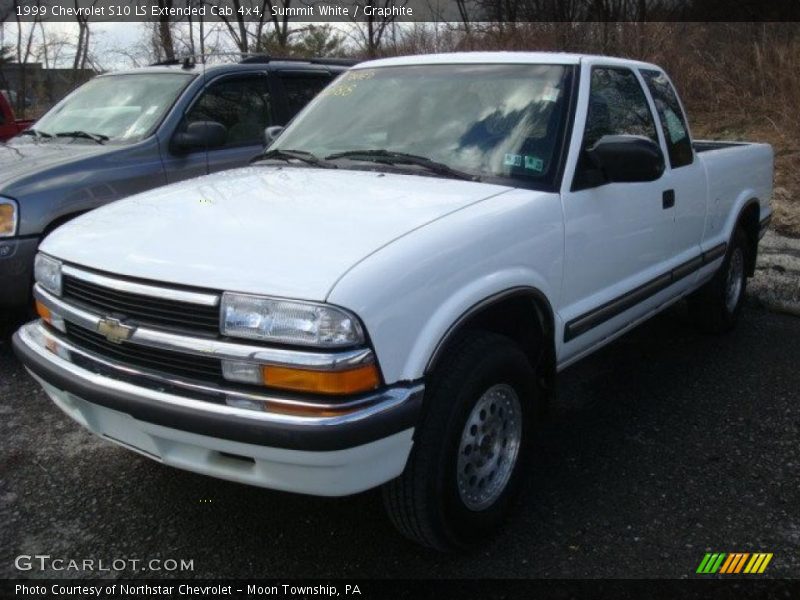 Summit White / Graphite 1999 Chevrolet S10 LS Extended Cab 4x4