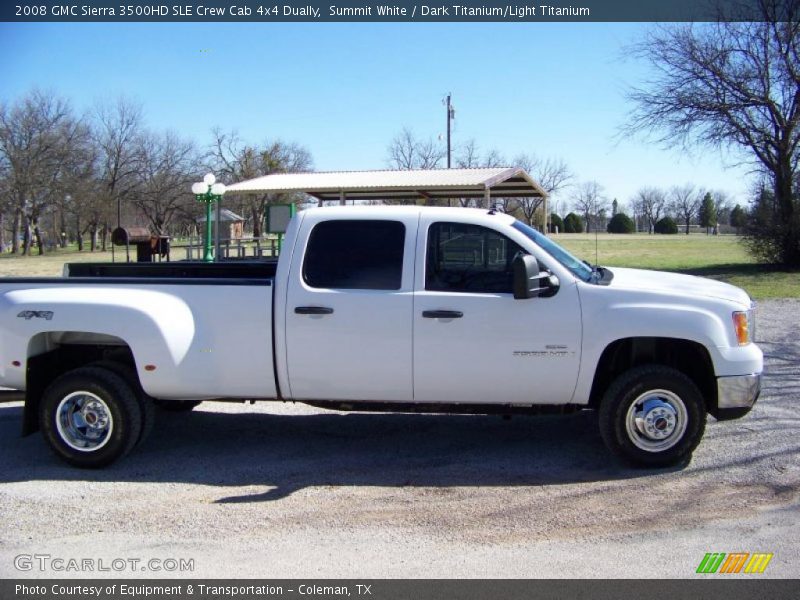 Summit White / Dark Titanium/Light Titanium 2008 GMC Sierra 3500HD SLE Crew Cab 4x4 Dually