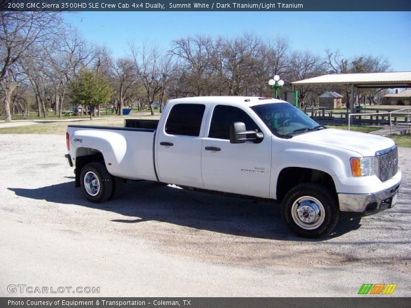 Summit White / Dark Titanium/Light Titanium 2008 GMC Sierra 3500HD SLE Crew Cab 4x4 Dually