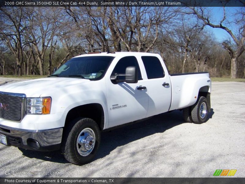 Summit White / Dark Titanium/Light Titanium 2008 GMC Sierra 3500HD SLE Crew Cab 4x4 Dually