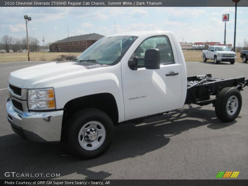 Summit White / Dark Titanium 2010 Chevrolet Silverado 2500HD Regular Cab Chassis